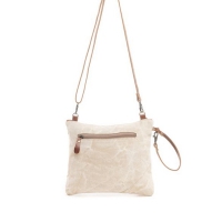 DAILY crossbody schoudertas van gerecycled canvas en leer