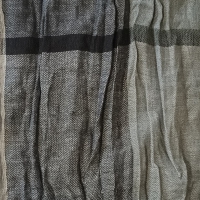 Herensjaal in grijstinten met zwart