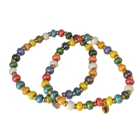 HAPPY COLORS armband met Tsjechische glaskralen en rvs