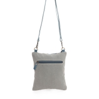 BREEZE schoudertas van gerecycled canvas en leer