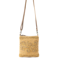 LUNA crossbody tas met kralenborduursel kaki