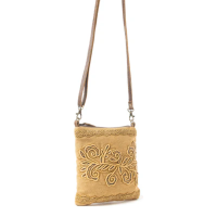 LUNA crossbody tas met kralenborduursel kaki