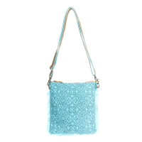 DOLLY turquoise crossbody schoudertas middelgroot