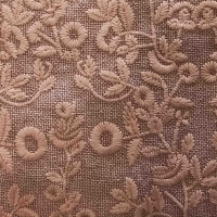 VINTAGE GARDEN taupe canvas crossbody schoudertas met leer
