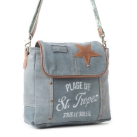 EXPLORER BLUE schoudertas canvas blauw