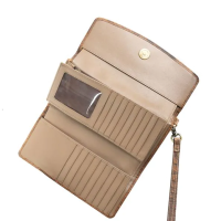 ANGELSTONE leren portemonnee bruin-offwhite ANGELSTONE leren portemonnee bruin-offwhite