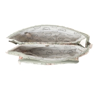 VINTAGE GARDEN crossbody canvas groen met bloemenprint