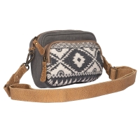 NORA kleine crossbody grijs canvas