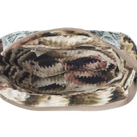 WILLOW schoudertas canvas, leer en koeienhuid