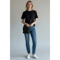 SNAKE leren crossbody met slangenprint zwart