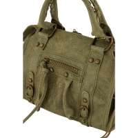Yoni kleine leren crossbody handtas groen
