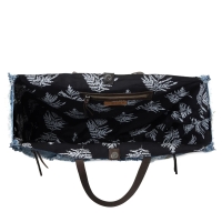 FRINGE blauw denim schoudertas