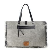 FRINGE zwart denim schoudertas