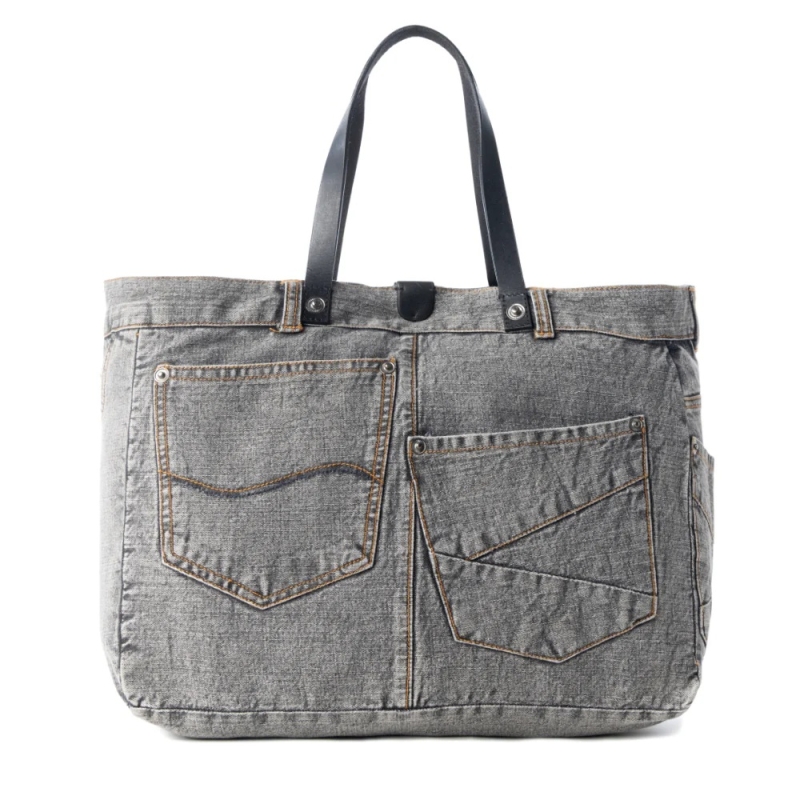 BILLYJEAN denim schoudertas zwart