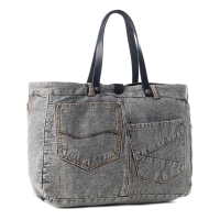 BILLYJEAN denim schoudertas zwart
