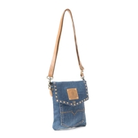 DAHLIA denim crossbody tas blauw