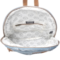 JANESA denim rugtas met leer